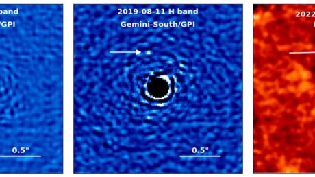 Астрономы запечатлели редкое фото супериЮпитера с двумя солнцами