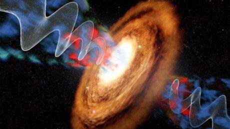 Астрономы обнаружили первый галактический джет черной дыры с колебаниями